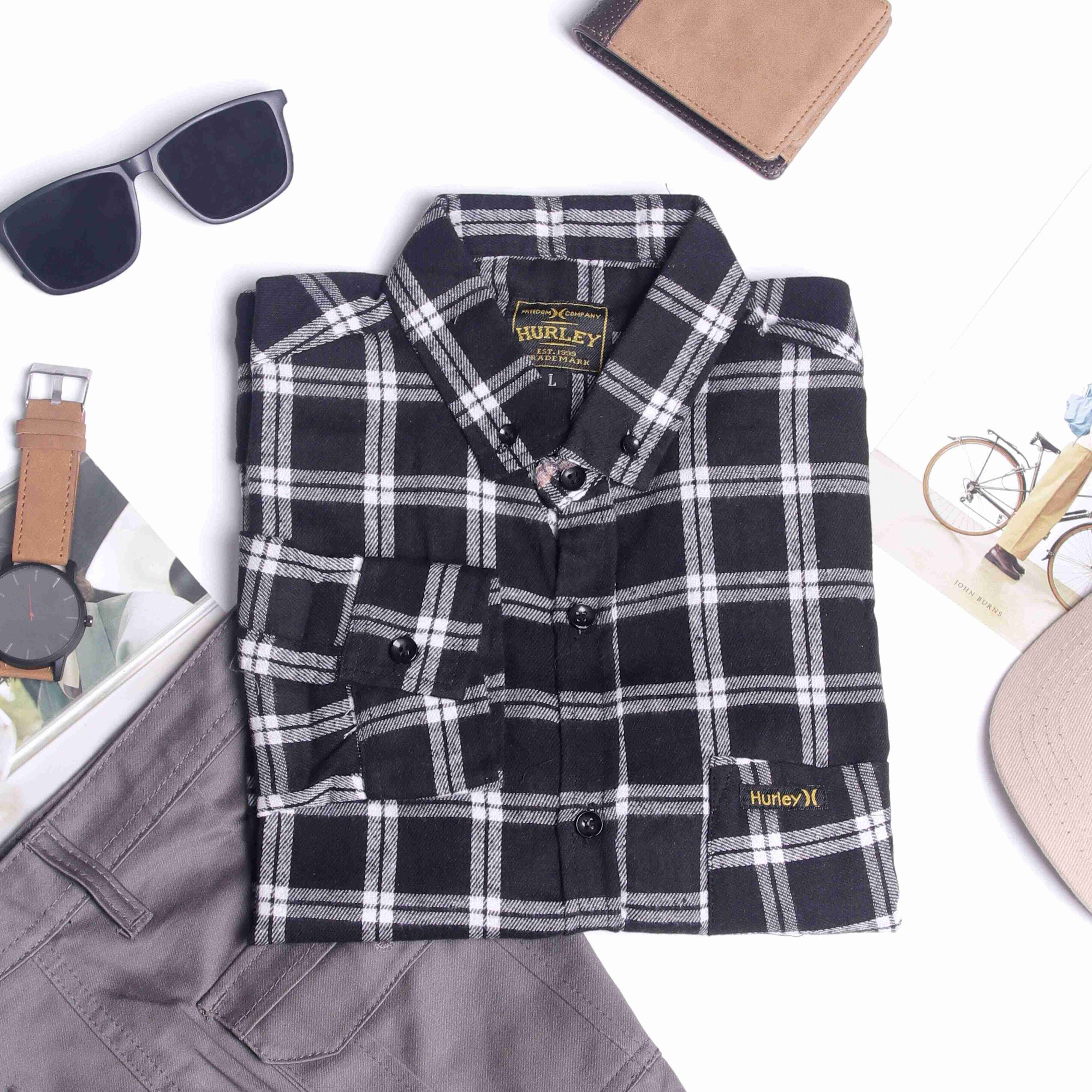 Kemeja Flanel Lengan Panjang Pria Mallevic MLV 483