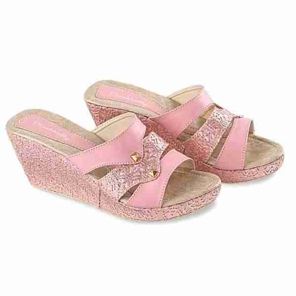Sandal Wedges Wanita Blackkelly LDI 220