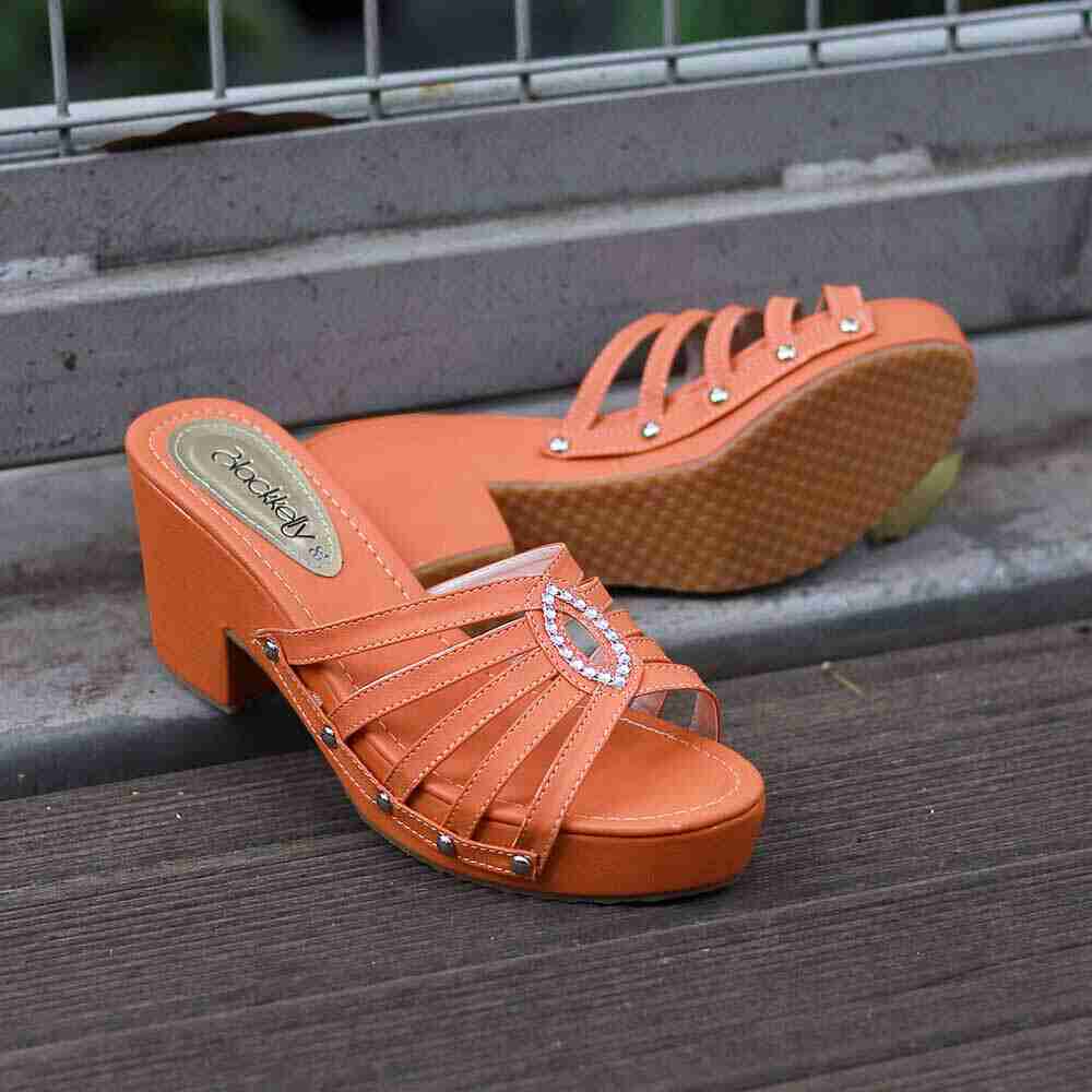 Sandal Wedges Wanita Blackkelly LDO 276