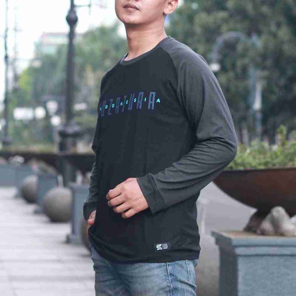 T-Shirt Raglan Pria KLX KZR 896